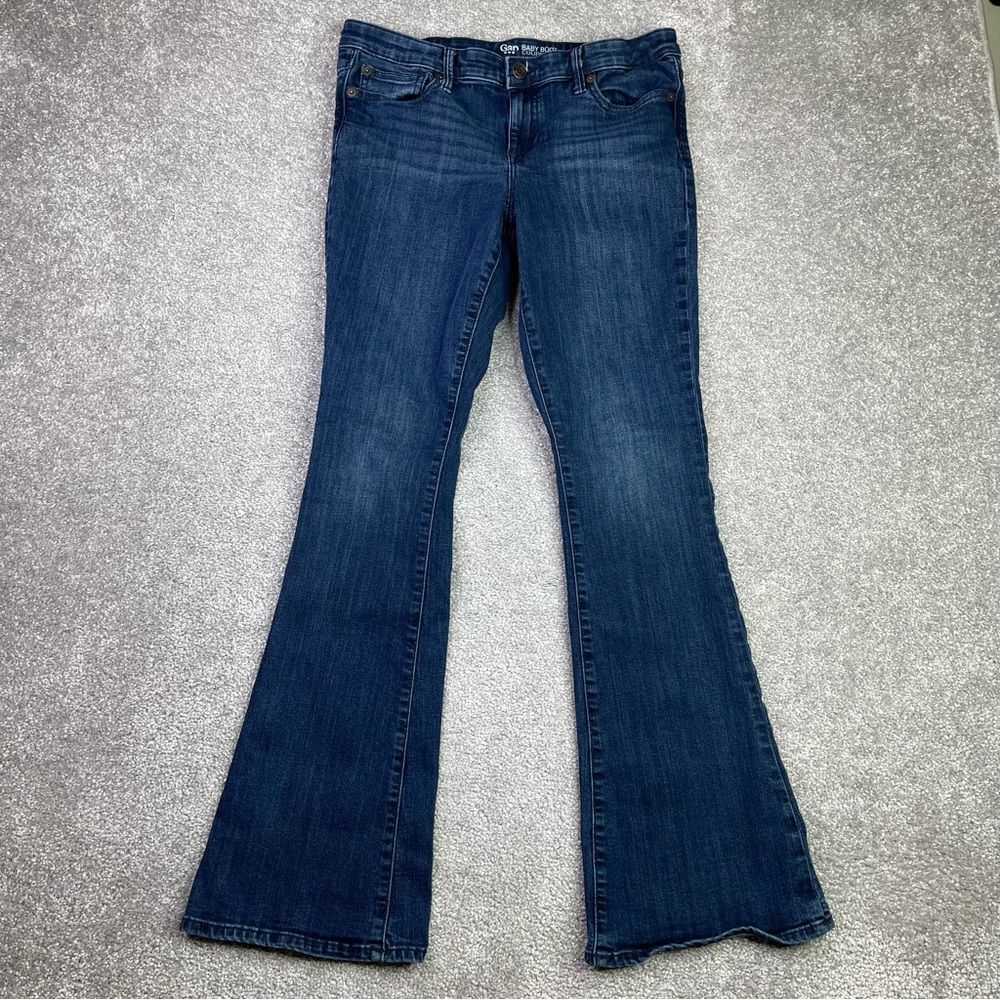 GAP Jeans Women's 8 Blue Baby Bootcut Low Rise Dark Wash Stretch